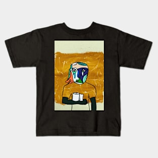 Abstract Expressionist MaleMask NFT with FreakEye Color and FreakItem Kids T-Shirt